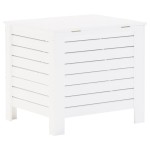 vidaXL Cutie depozitare capac "RANA", alb, 60x49x54 cm, lemn masiv pin vidaXL Cutie depozitare capac "RANA", alb, 60x49x54 cm, lemn masiv pin