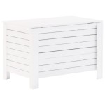 vidaXL Cutie depozitare capac "RANA", alb, 80x49x54 cm, lemn masiv pin vidaXL Cutie depozitare capac "RANA", alb, 80x49x54 cm, lemn masiv pin