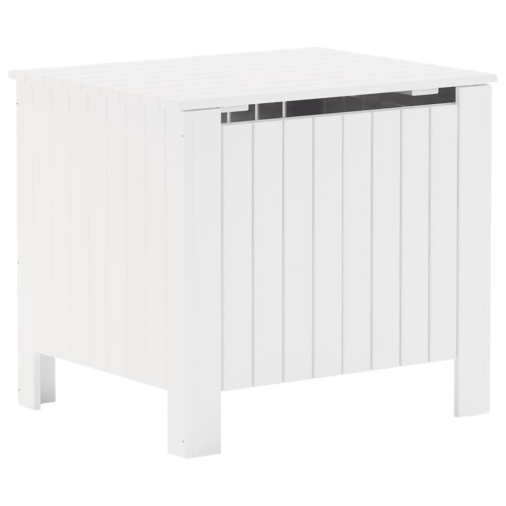 vidaXL Cutie depozitare capac "RANA", alb, 60x49x54 cm, lemn masiv pin