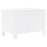 vidaXL Cutie depozitare capac "RANA", alb, 80x49x54 cm, lemn masiv pin