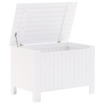 vidaXL Cutie depozitare capac "RANA", alb, 80x49x54 cm, lemn masiv pin