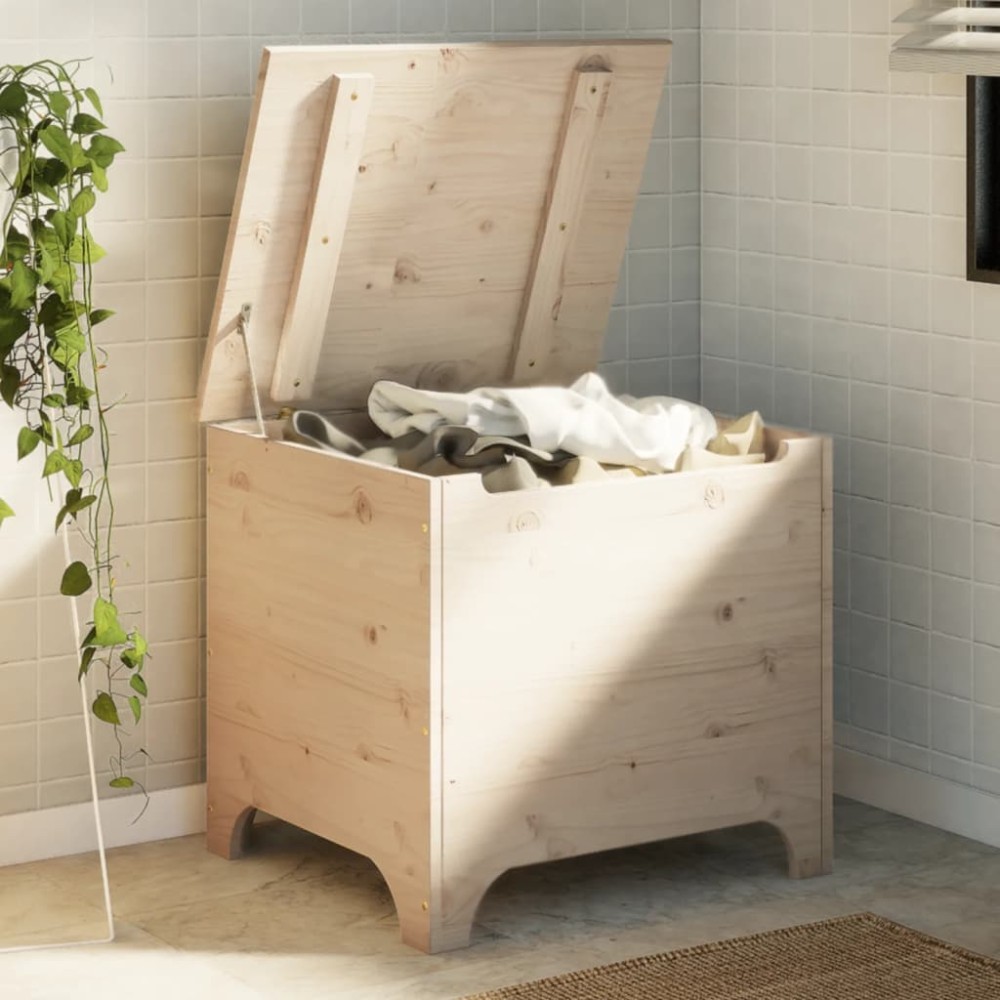vidaXL Cutie de depozitare cu capac "RANA" 60x49x54 cm, lemn masiv pin