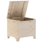vidaXL Cutie de depozitare cu capac "RANA" 60x49x54 cm, lemn masiv pin vidaXL Cutie de depozitare cu capac "RANA" 60x49x54 cm, lemn masiv pin