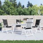 vidaXL Perne scaun cu spătar înalt, 4 buc. antracit 120x50x7 cm textil vidaXL Perne scaun cu spătar înalt, 4 buc. antracit 120x50x7 cm textil