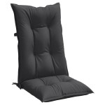 vidaXL Perne scaun cu spătar înalt, 4 buc. antracit 120x50x7 cm textil vidaXL Perne scaun cu spătar înalt, 4 buc. antracit 120x50x7 cm textil