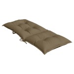 vidaXL Perne scaun cu spătar înalt 4 buc. gri taupe 120x50x7 cm textil