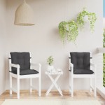 vidaXL Perne scaun spătar mic 2 buc. melanj antracit 100x50x7cm textil