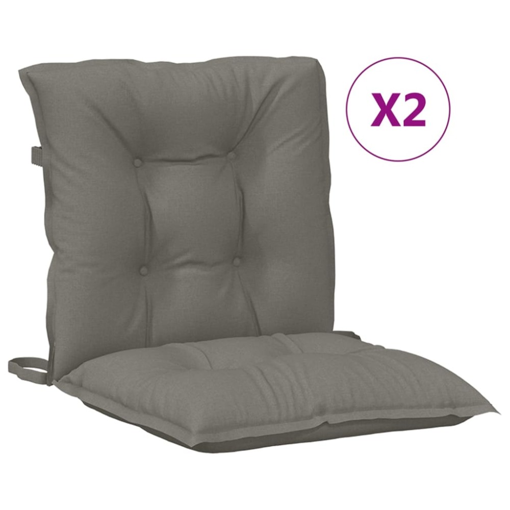 vidaXL Perne scaun cu spătar scund 2 buc. melanj gri 100x50x7cm textil