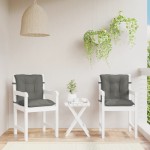 vidaXL Perne scaun cu spătar scund 2 buc. melanj gri 100x50x7cm textil vidaXL Perne scaun cu spătar scund 2 buc. melanj gri 100x50x7cm textil