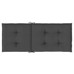 vidaXL Perne scaun cu spătar înalt, 2 buc. antracit 120x50x4 cm textil
