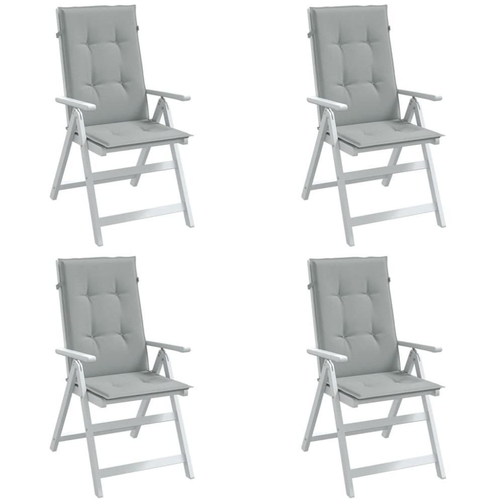 vidaXL Perne scaun cu spătar înalt 4 buc. melanj gri 120x50x4cm textil