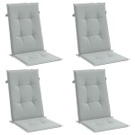 vidaXL Perne scaun cu spătar înalt 4 buc. melanj gri 120x50x4cm textil