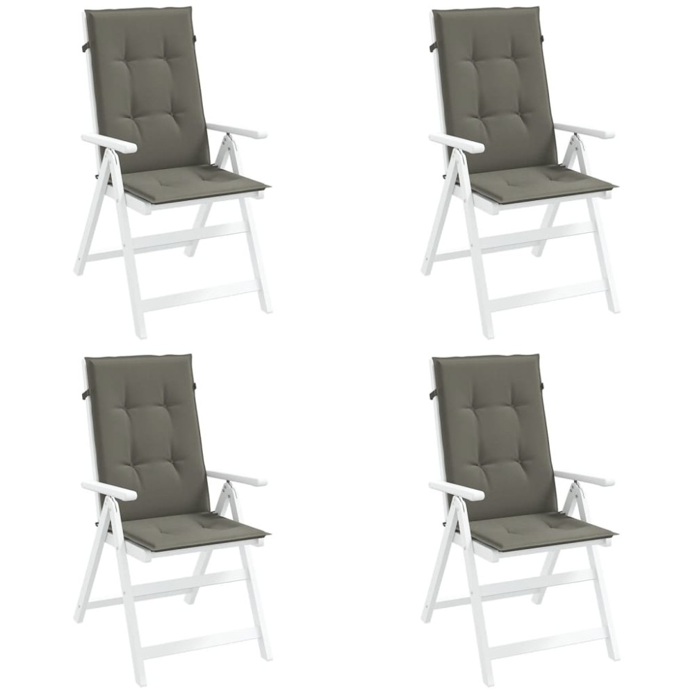 vidaXL Perne scaun cu spătar înalt 4 buc. melanj gri 120x50x4cm textil