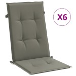 vidaXL Perne scaun cu spătar înalt 6 buc. melanj gri 120x50x4cm textil