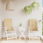vidaXL Perne scaun cu spătar înalt 2 buc. melanj bej 120x50x4cm textil