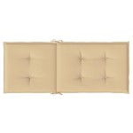 vidaXL Perne scaun cu spătar înalt 2 buc. melanj bej 120x50x4cm textil