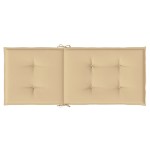 vidaXL Perne scaun cu spătar înalt 4 buc. melanj bej 120x50x4cm textil