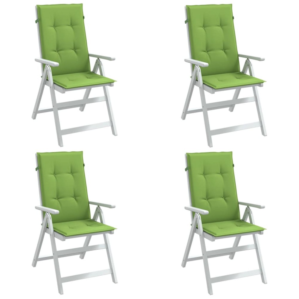 vidaXL Perne scaun spătar înalt 4 buc. melanj verde 120x50x4 cm textil