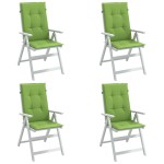 vidaXL Perne scaun spătar înalt 4 buc. melanj verde 120x50x4 cm textil vidaXL Perne scaun spătar înalt 4 buc. melanj verde 120x50x4 cm textil