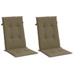 vidaXL Perne scaun spătar înalt 2buc melanj gri taupe120x50x4cm textil vidaXL Perne scaun spătar înalt 2buc melanj gri taupe120x50x4cm textil