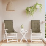 vidaXL Perne scaun spătar înalt 2buc melanj gri taupe120x50x4cm textil vidaXL Perne scaun spătar înalt 2buc melanj gri taupe120x50x4cm textil
