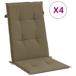 vidaXL Perne scaun spătar înalt 4buc melanj gri taupe120x50x4cm textil vidaXL Perne scaun spătar înalt 4buc melanj gri taupe120x50x4cm textil