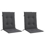 vidaXL Perne scaun spătar mic 2 buc. melanj antracit 100x50x4cm textil vidaXL Perne scaun spătar mic 2 buc. melanj antracit 100x50x4cm textil