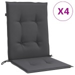 vidaXL Perne scaun spătar mic 4 buc. melanj antracit 100x50x4cm textil vidaXL Perne scaun spătar mic 4 buc. melanj antracit 100x50x4cm textil