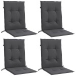 vidaXL Perne scaun spătar mic 4 buc. melanj antracit 100x50x4cm textil vidaXL Perne scaun spătar mic 4 buc. melanj antracit 100x50x4cm textil