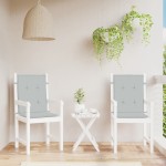 vidaXL Perne scaun cu spătar scund 2 buc. melanj gri 100x50x4cm textil