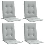 vidaXL Perne scaun cu spătar scund 4 buc. melanj gri 100x50x4cm textil