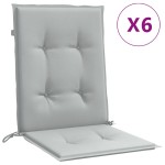 vidaXL Perne scaun cu spătar scund 6 buc. melanj gri 100x50x4cm textil vidaXL Perne scaun cu spătar scund 6 buc. melanj gri 100x50x4cm textil