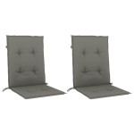 vidaXL Perne scaun cu spătar scund 2 buc. melanj gri 100x50x4cm textil vidaXL Perne scaun cu spătar scund 2 buc. melanj gri 100x50x4cm textil