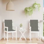 vidaXL Perne scaun cu spătar scund 2 buc. melanj gri 100x50x4cm textil vidaXL Perne scaun cu spătar scund 2 buc. melanj gri 100x50x4cm textil