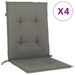 vidaXL Perne scaun cu spătar scund 4 buc. melanj gri 100x50x4cm textil vidaXL Perne scaun cu spătar scund 4 buc. melanj gri 100x50x4cm textil