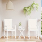 vidaXL Perne scaun cu spătar scund 2buc. melanj crem 100x50x4cm textil