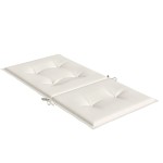vidaXL Perne scaun cu spătar scund 4buc. melanj crem 100x50x4cm textil