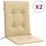 vidaXL Perne scaun cu spătar mic, 2 buc. melanj bej 100x50x4 cm textil vidaXL Perne scaun cu spătar mic, 2 buc. melanj bej 100x50x4 cm textil