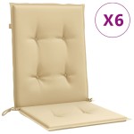 vidaXL Perne scaun cu spătar mic, 6 buc. melanj bej 100x50x4 cm textil vidaXL Perne scaun cu spătar mic, 6 buc. melanj bej 100x50x4 cm textil