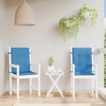 vidaXL Perne scaun spătar mic 2 buc. melanj albastru 100x50x4cm textil