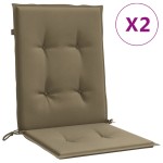vidaXL Perne scaun cu spătar mic 2 buc. melanj taupe 100x50x4cm textil vidaXL Perne scaun cu spătar mic 2 buc. melanj taupe 100x50x4cm textil