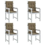 vidaXL Perne scaun cu spătar mic 4 buc. melanj taupe 100x50x4cm textil vidaXL Perne scaun cu spătar mic 4 buc. melanj taupe 100x50x4cm textil
