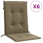 vidaXL Perne scaun cu spătar mic 6 buc. melanj taupe 100x50x4cm textil vidaXL Perne scaun cu spătar mic 6 buc. melanj taupe 100x50x4cm textil