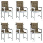 vidaXL Perne scaun cu spătar mic 6 buc. melanj taupe 100x50x4cm textil vidaXL Perne scaun cu spătar mic 6 buc. melanj taupe 100x50x4cm textil