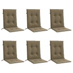 vidaXL Perne scaun cu spătar mic 6 buc. melanj taupe 100x50x4cm textil vidaXL Perne scaun cu spătar mic 6 buc. melanj taupe 100x50x4cm textil