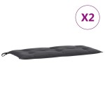 vidaXL Pernă bancă de grădină 2 buc melanj antracit 100x50x7 cm textil vidaXL Pernă bancă de grădină 2 buc melanj antracit 100x50x7 cm textil