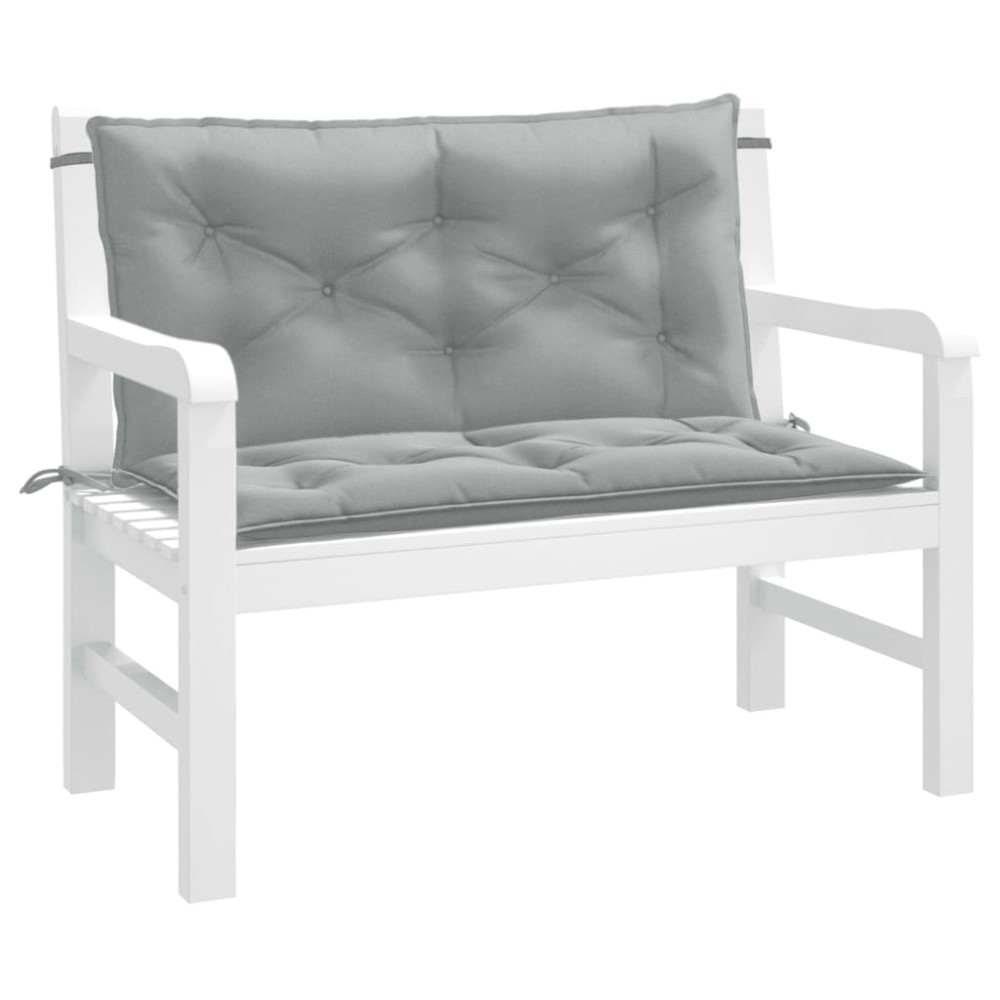 vidaXL Pernă bancă de grădină 2db melanj gri deschis 100x50x7cm textil