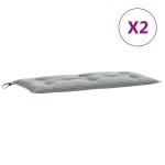 vidaXL Pernă bancă de grădină 2db melanj gri deschis 100x50x7cm textil vidaXL Pernă bancă de grădină 2db melanj gri deschis 100x50x7cm textil