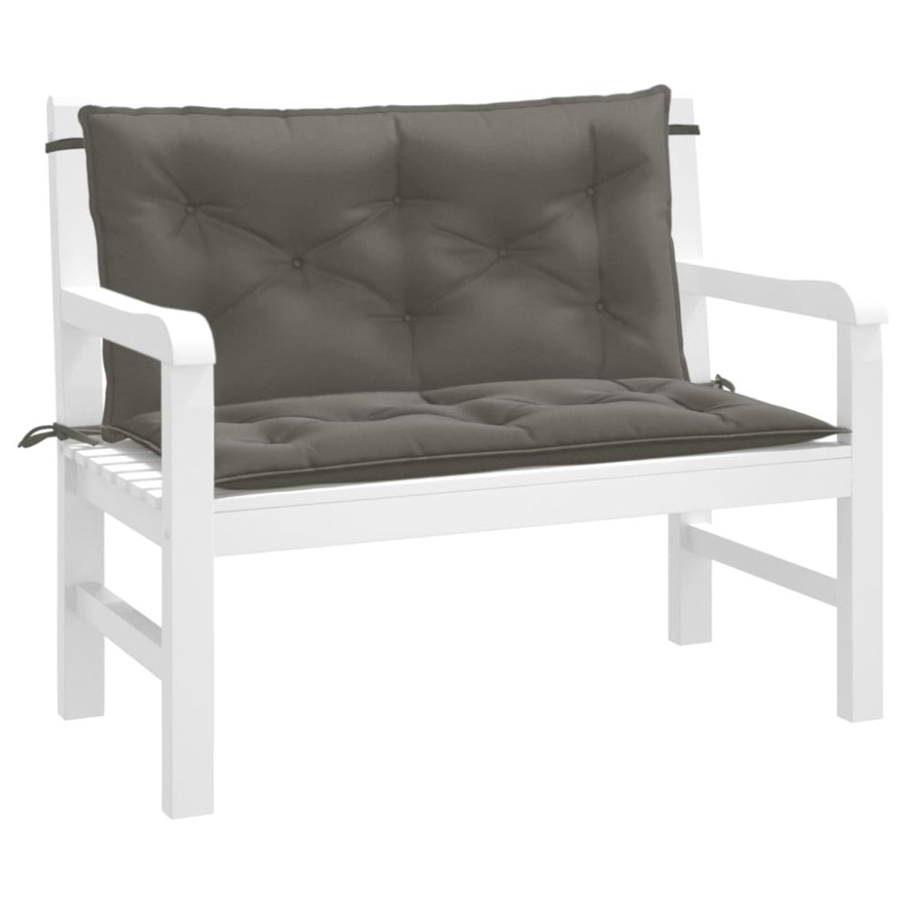 vidaXL Pernă bancă de grădină 2buc melanj gri închis 100x50x7cm textil