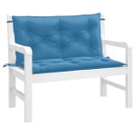 vidaXL Pernă bancă de grădină 2 buc melanj albastru 100x50x7 cm textil vidaXL Pernă bancă de grădină 2 buc melanj albastru 100x50x7 cm textil